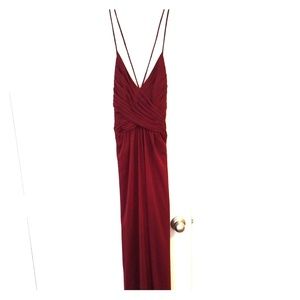 David's bridal wine bridesmaid dress